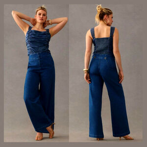 NWT Pilcro Polished Pool Wide‑Leg Jeans 29 waist Anthropologie High‑Rise Denim